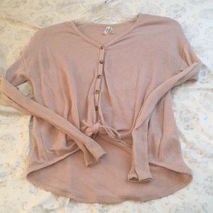 Dusty pink knit top